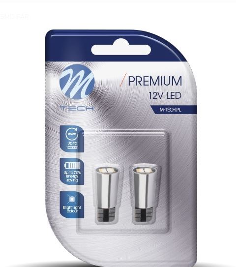 M-Tech T10 LED 2x5730 SMD Can-Bus fehér pár (72LB332W)