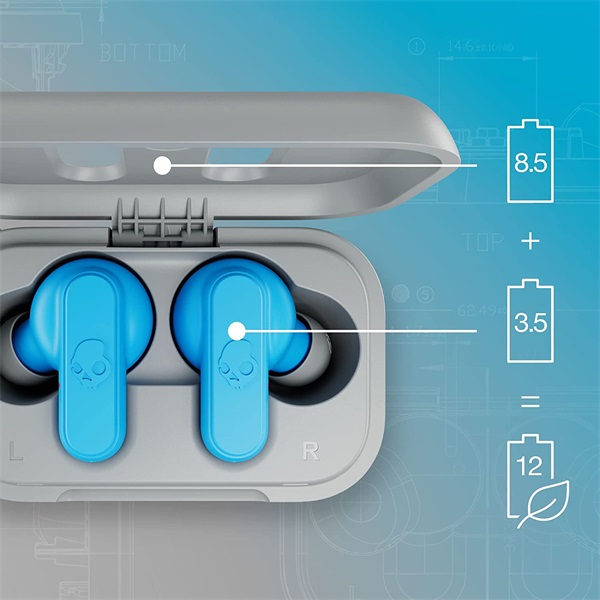 Skullcandy Dime 2 True Wireless Bluetooth fülhallgató kék-szürke (S2DBW-P751)