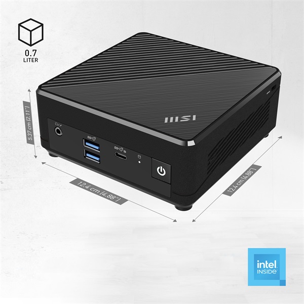 MSI Business DT Cubi N ADL S-225BEU Intel N100 Intel HD Graphics M.2 NVME Fekete MSI Business DT Cubi N ADL S-225BEU Intel N100 Intel HD Graphics M.2 NVME Fekete