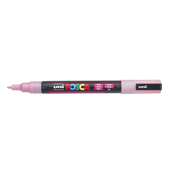 Uni POSCA PC-3ML csillámló rózsaszín marker Uni POSCA PC-3ML csillámló rózsaszín marker