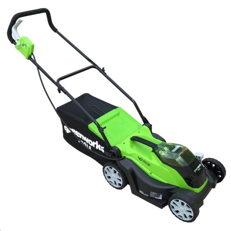 Greenworks G40LM35 akkumulátoros fűnyíró, fűgyűjtős, 40V, 35 cm, 2x 2Ah akkuval és töltővel (2501907UC-GW)