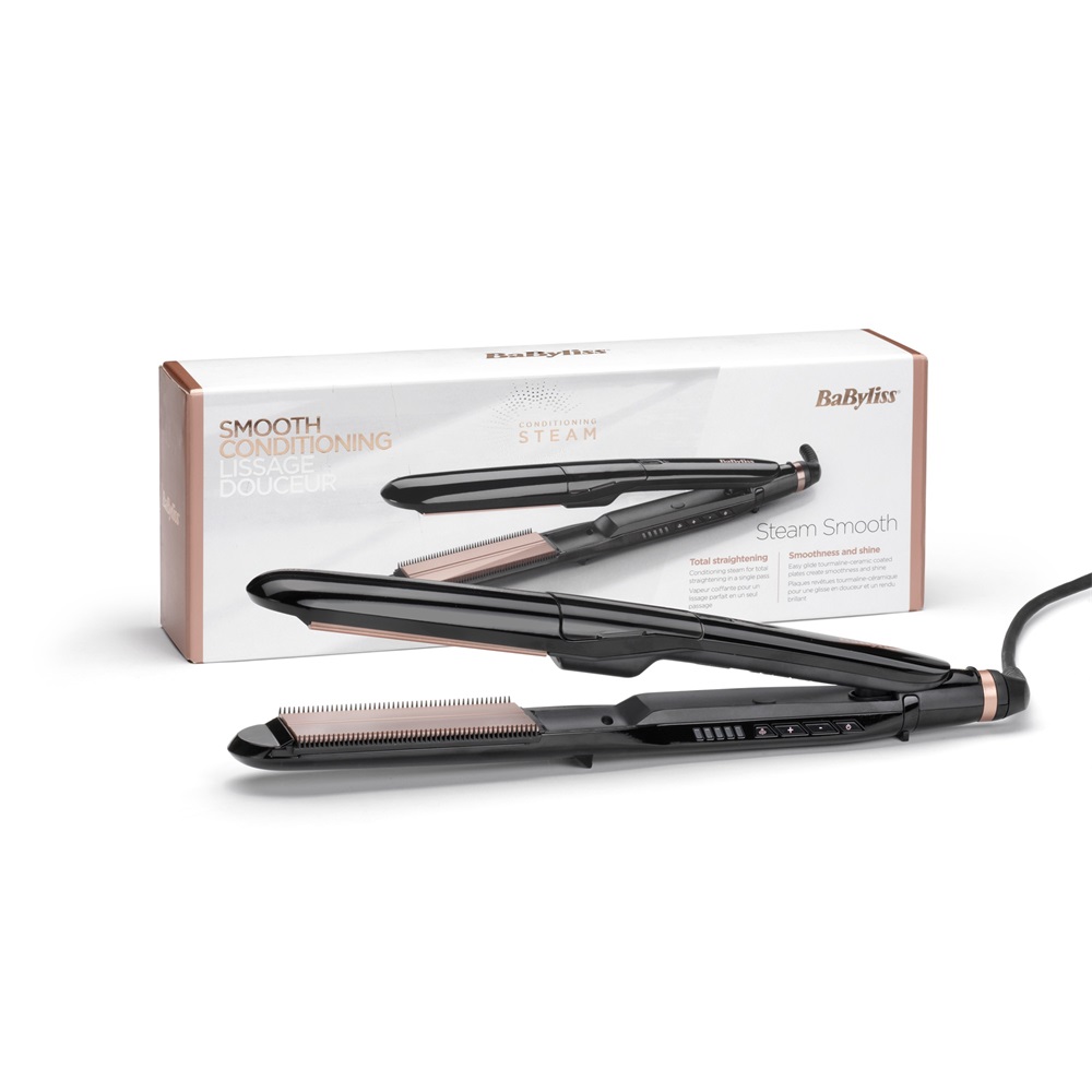 Babyliss ST493E Steam Smooth gőzölős kerámialapos hajvasaló Fekete-rózsaarany Babyliss ST493E Steam Smooth gőzölős kerámialapos hajvasaló Fekete-rózsaarany