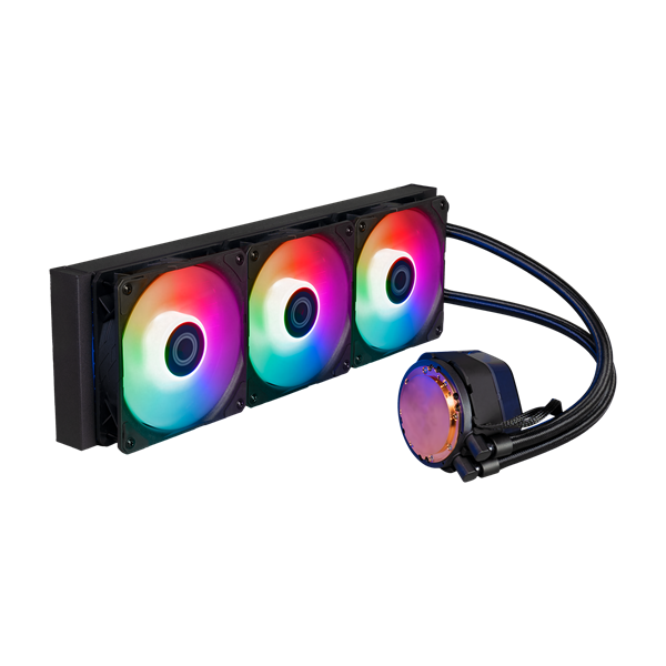 COOLER MASTER CPU hűtő MASTERLIQUID 360 ATMOS (vízhűtés), 3 Ventilátoros, ARGB Gen2, fekete