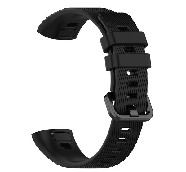 Pótszíj (szilikon, állítható, 16.5 mm) FEKETE [Huawei Band 4 Pro]
