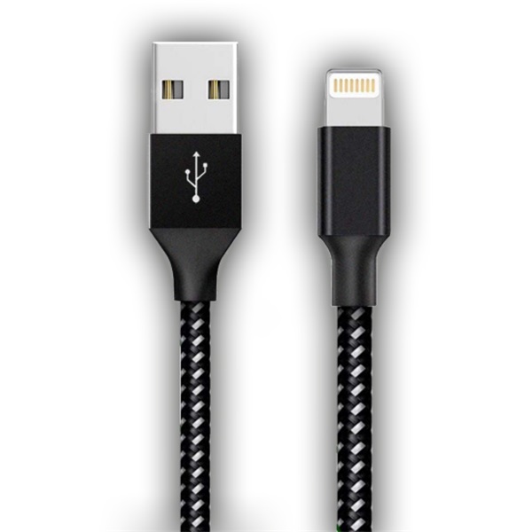 Stansson MFI 50cm USB - Lightning fonott kábel Stansson MFI 50cm USB - Lightning fonott kábel
