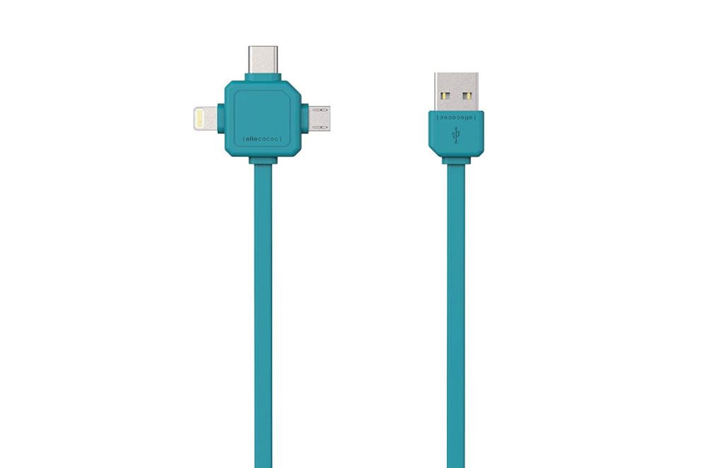 Allocacoc 3az1-ben USB kábel kék (9003BL/USBC15) Allocacoc 3az1-ben USB kábel kék (9003BL/USBC15)