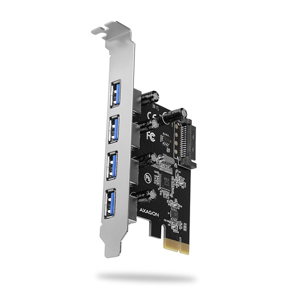 Axagon 4x USB 3.2 Gen1 bővítő kártya PCIe (PCEU-430VL)
