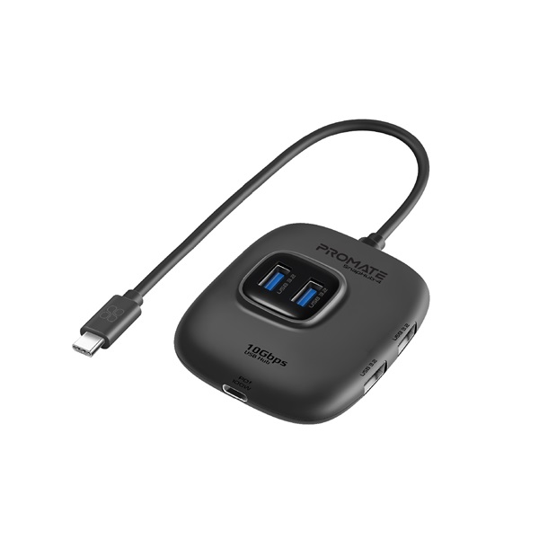 Promate SNAPHUB 4  USB Hub Fekete 