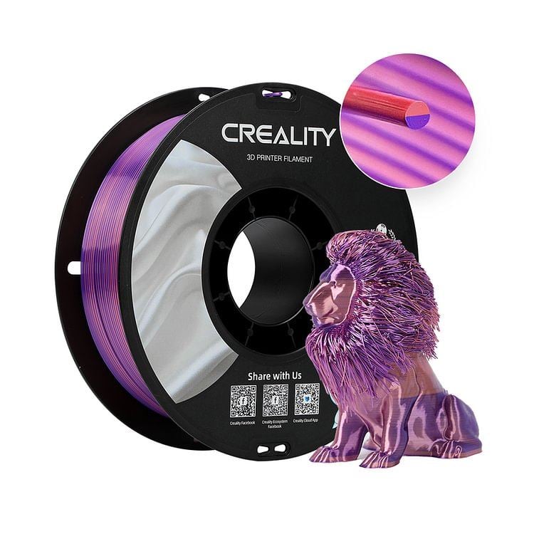 Creality CR-Silk PLA filament 1.75mm, 1kg pink-lila (3301120013)