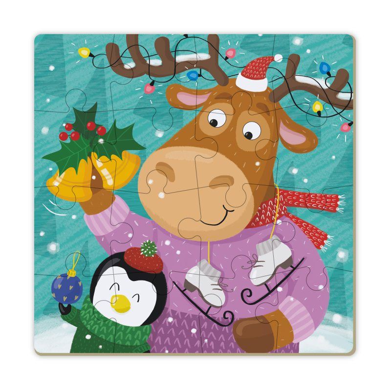 Dodo szarvas és pingvin 16db-os puzzle színezővel (DOP300353) Dodo szarvas és pingvin 16db-os puzzle színezővel (DOP300353)