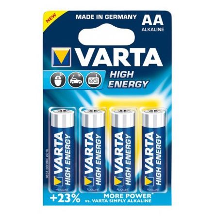 Varta Alkáli elem AA/LR6 1.5 V High Energy (4db/csomag) (4906) Varta Alkáli elem AA/LR6 1.5 V High Energy (4db/csomag) (4906)