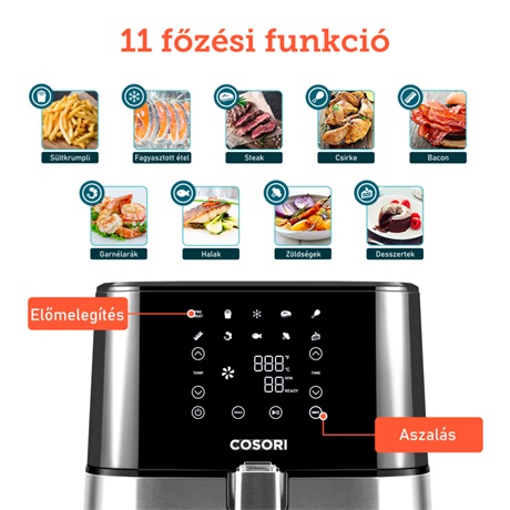 Cosori CP258-AF-DEU FORRÓLEVEGŐS SÜTŐ Cosori CP258-AF-DEU FORRÓLEVEGŐS SÜTŐ