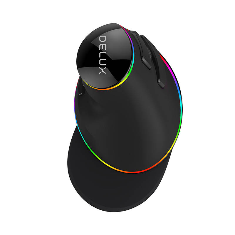 Függőleges egér Delux M618Plus 4000DPI RGB Függőleges egér Delux M618Plus 4000DPI RGB