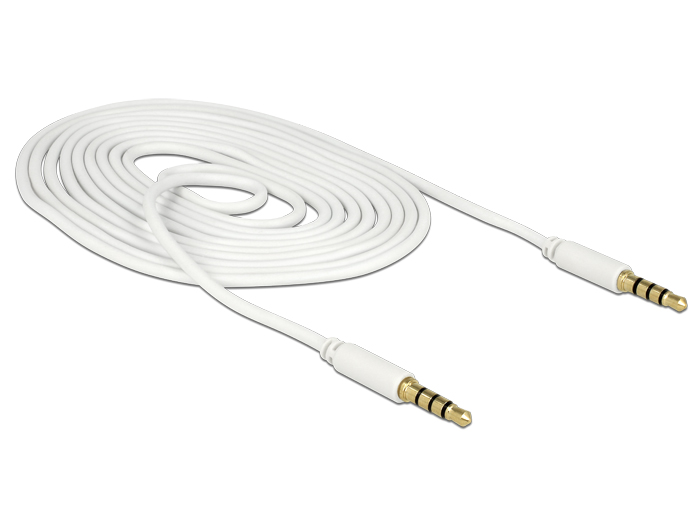 Delock 3.5mm 4.pol. jack dugó - 3.5mm 4.pol. jack dugó kábel, 2m (83441)
