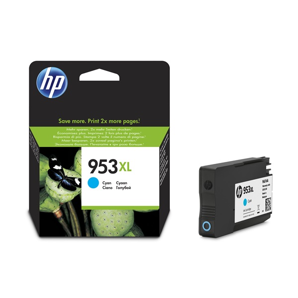 HP 953XL nagy kapacitású tintapatron kék (F6U16AE)