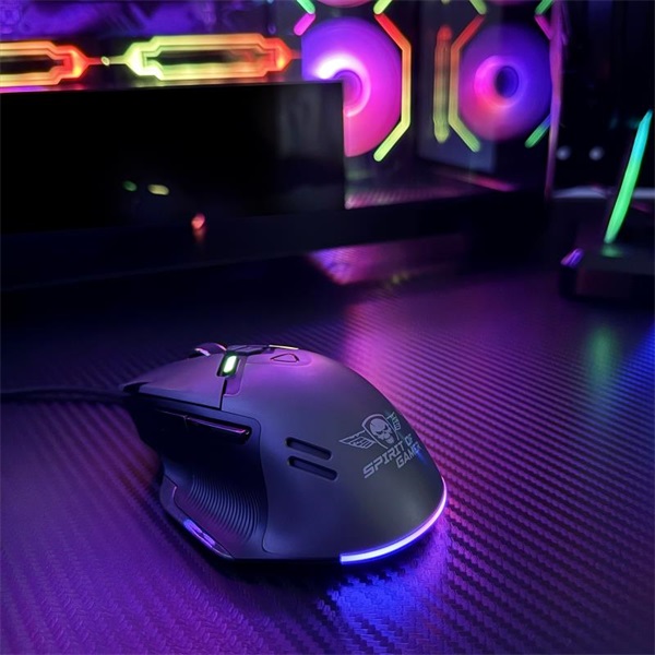 Spirit of Gamer ELITE-M60 Optikai  20000 DPI  1000Hz  9 programozható gomb  RGB  vezetékes Egér Fekete