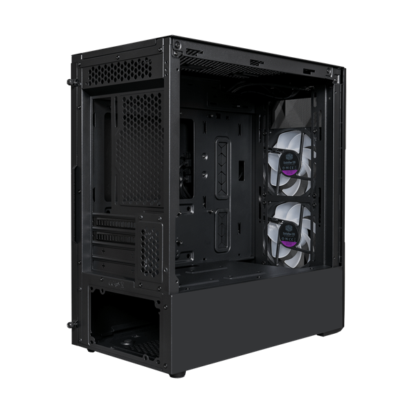 COOLER MASTER Micro ATX MasterBox TD300 MESH  2db ARGB Ventilátorral ház fekete