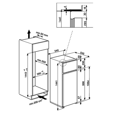 Whirlpool ART 3801 HŰTŐ BEÉPÍTHETŐ EGYAJTÓS