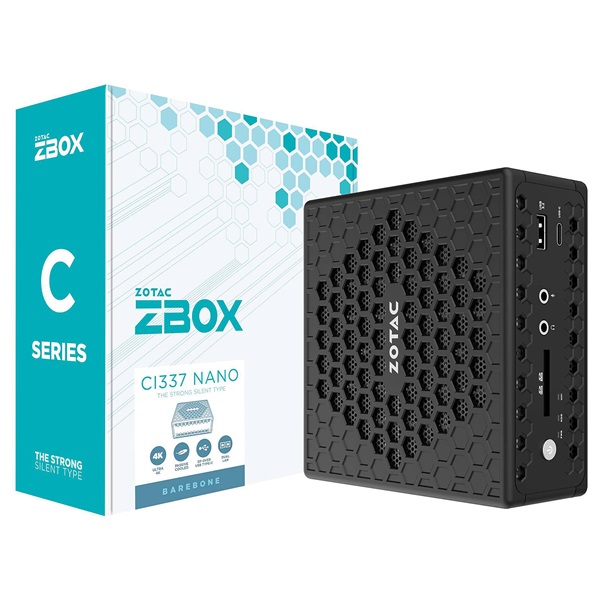ZOTAC  ZBOX Intel N-series N100 3.4GHz HDMI Displayport 2xLAN WIFI BT M.2 + 2.5 HDD hely 4xUSB Passzív  Barebone PC
