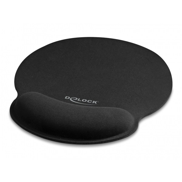 DELOCK Egérpad ergonómikus csuklótámasszal 252 x 227mm fekete DELOCK Egérpad ergonómikus csuklótámasszal 252 x 227mm fekete