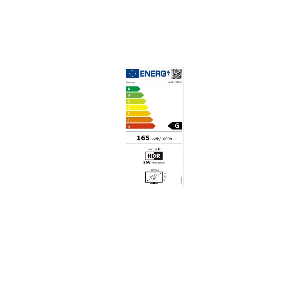 Samsung 85" UE85U7022FKXXH 4K UHD Smart LED TV