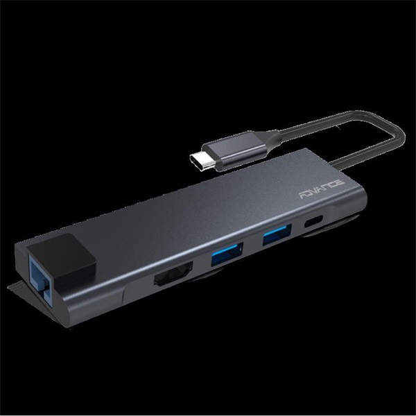 Advance USB Hub XPAND SMART USB-C 5IN1 Fekete Advance USB Hub XPAND SMART USB-C 5IN1 Fekete