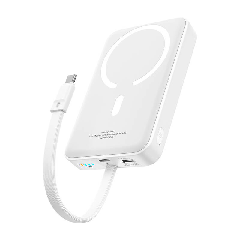 Baseus Mini 10000mAh 30W mágneses Powerbank Fehér  Bayern Edition
