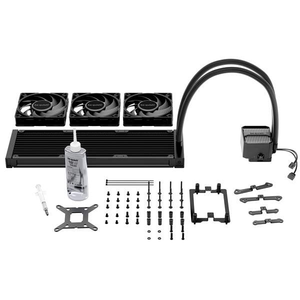 Be Quiet! SILENT LOOP 3 360mm Black 3x120mm csatlakozó: 3pin cső hossza: 400mm  CPU Water Cooler Fekete 