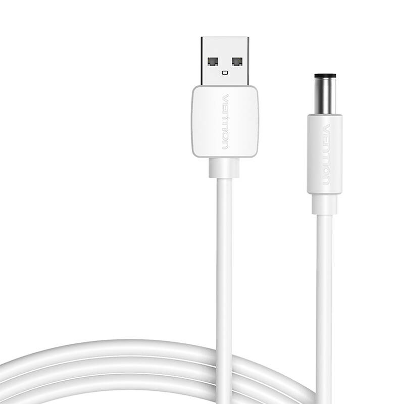 USB to DC 5.5mm Power Cable 1m Vention CEYWF (white)