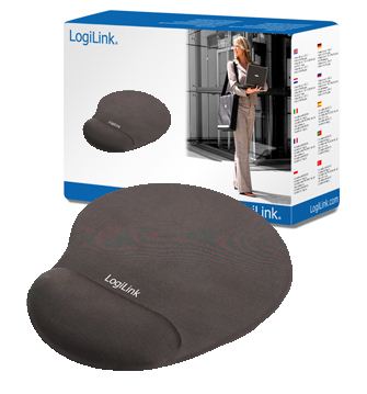 LogiLink ID0027 zselés csuklótámaszos fekete egérpad