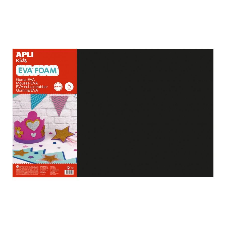 Apli "EVA foam" moosgumi 400x600mm fekete (12768) Apli "EVA foam" moosgumi 400x600mm fekete (12768)