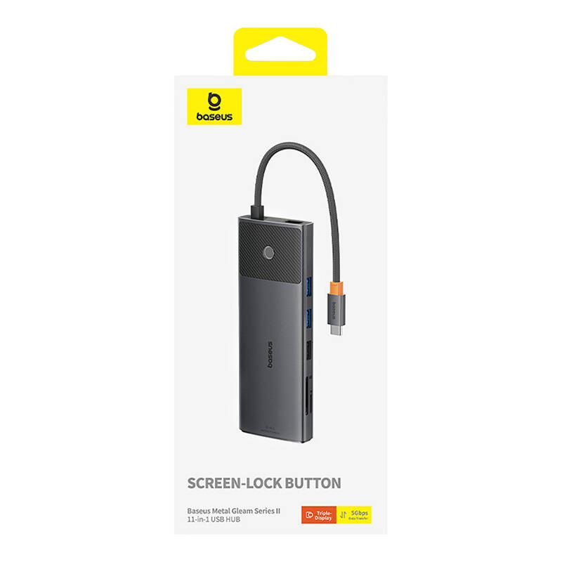 Baseus Metal Gleam 11 az 1-ben adapter, HUB USB-C