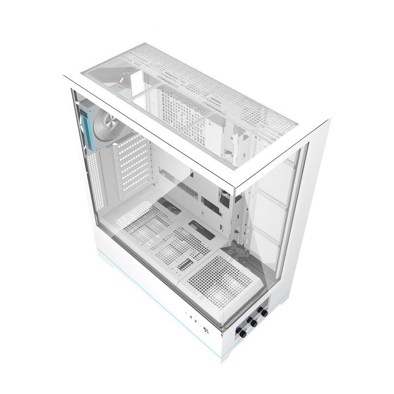 Darkflash DY451L PRO számítógépház + 1 ventilátor Fehér 