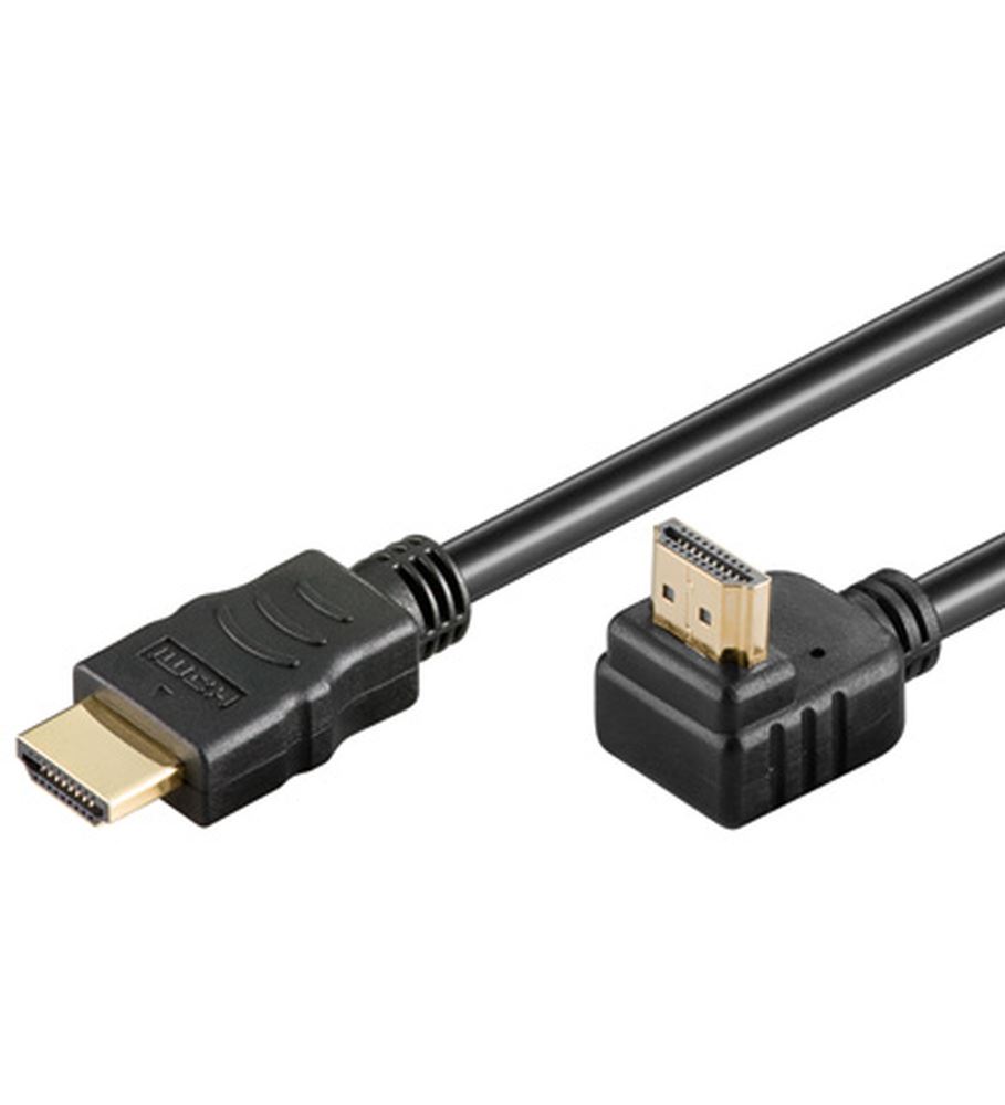 Goobay HDMI kábel aranyozott 5m, 90°, 4K (31919)