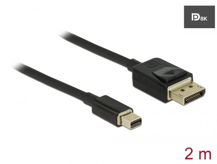 Delock Mini DisplayPort - DisplayPort kábel 2m (84928) Delock Mini DisplayPort - DisplayPort kábel 2m (84928)