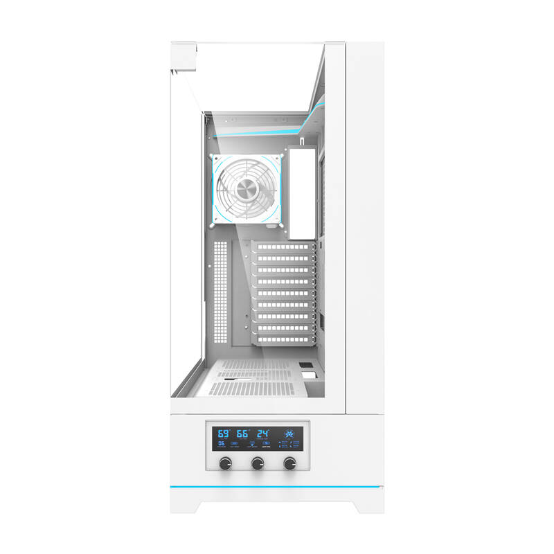 Darkflash DY450L PRO számítógépház + 1 ventilátor Fehér 