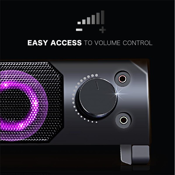 Advance SOUNDPHONICS RGB 6W RMS 2.0 3,5mm Jack RGB Hangszóró Fekete 