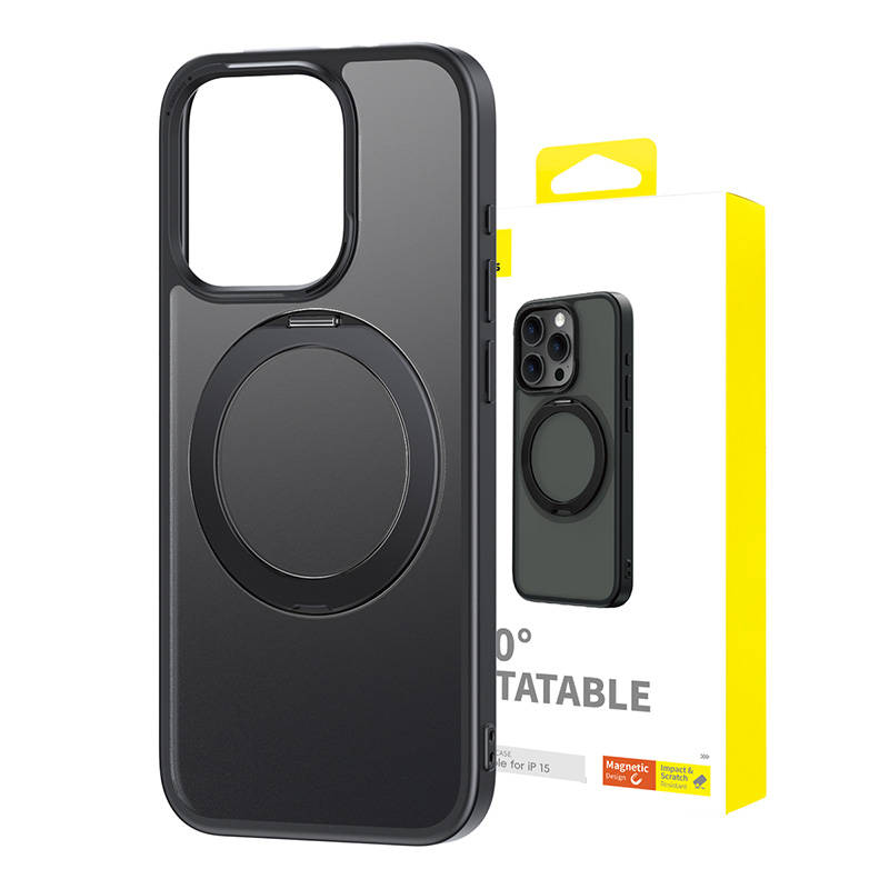 Magnetic Phone Case for iPhone 15 Baseus CyberLoop Series (Black) Magnetic Phone Case for iPhone 15 Baseus CyberLoop Series (Black)