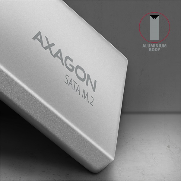 Axagon EEM2-U3C M.2 külső SSD ház szürke
