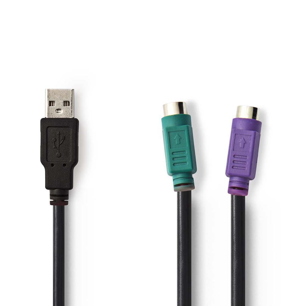 Nedis USB - PS/2 adapterkábel 30 cm fekete (CCGP60830BK03) Nedis USB - PS/2 adapterkábel 30 cm fekete (CCGP60830BK03)