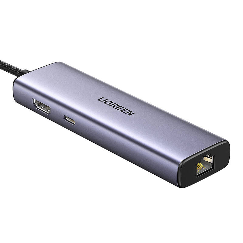 UGREEN 6in1 USB-C Multifunction Adapter 3x USB A 3.0, HDMI, RJ45, PD Converter UGREEN 6in1 USB-C Multifunction Adapter 3x USB A 3.0, HDMI, RJ45, PD Converter