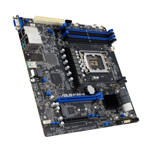 ASUS MB P13R-M LGA1700 Xeon E-24xx 4UDIMM DDR5 8xSATA iKVM mATX Szerver  alaplap