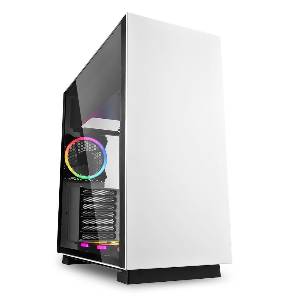 Sharkoon PURE STEEL White RGB táp nélküli ablakos ház fehér (4044951027460)