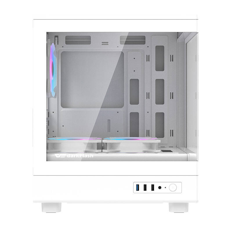 Darkflash DB330M számítógépház + 3 ARGB ventilátor Fehér 