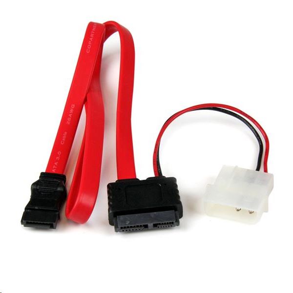 StarTech.com SATA -> SATA + LP4 kábel piros (SLSATAF20)