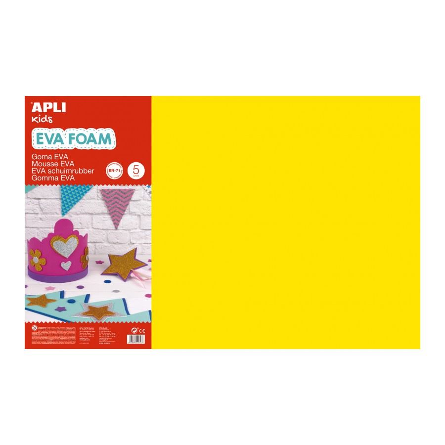Apli "EVA foam" moosgumi 400x600mm sárga (12760) Apli "EVA foam" moosgumi 400x600mm sárga (12760)