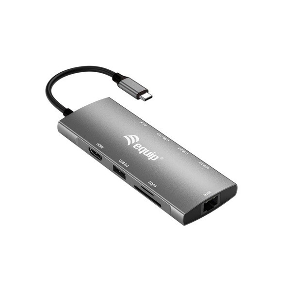 Equip Notebook Dokkoló - 133490 (Bemenet: USB-C, Kimenet: USB-C PD:100W/HDMI/2x USB-A 3.2 Gen1/ USB-C3.2 Gen1/SD/TF) Equip Notebook Dokkoló - 133490 (Bemenet: USB-C, Kimenet: USB-C PD:100W/HDMI/2x USB-A 3.2 Gen1/ USB-C3.2 Gen1/SD/TF)