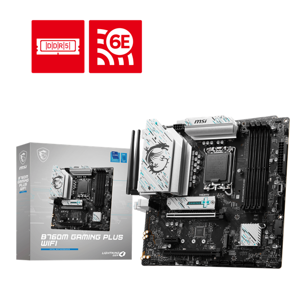 MSI S1700 B760M GAMING PLUS WIFI Intel B760 mATX Alaplap MSI S1700 B760M GAMING PLUS WIFI Intel B760 mATX Alaplap