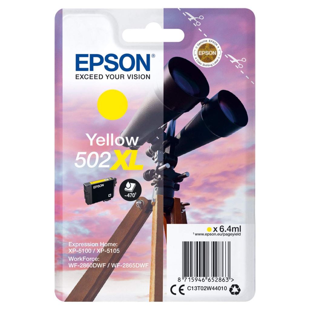 Epson 502XL tintapatron sárga (C13T02W44010) Epson 502XL tintapatron sárga (C13T02W44010)