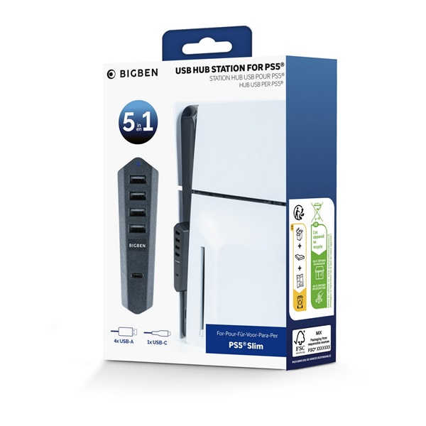 Nacon PS5 Slim konzolokhoz USB Hub